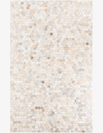 5' x 8' Cowhide Leather Rug