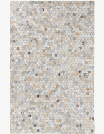 5' x 7' 10 Cowhide Leather Rug