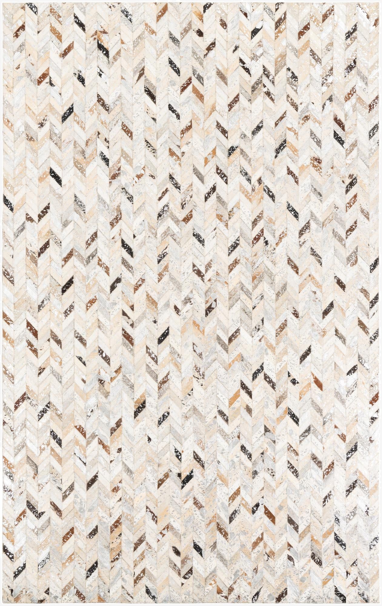 5' x 8' Cowhide Leather Rug