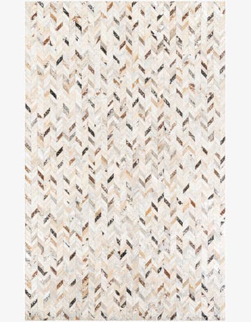 5' x 8' Cowhide Leather Rug