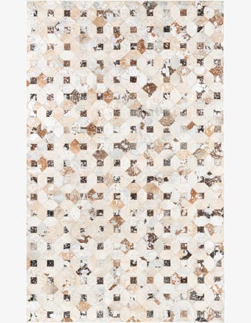 5' x 8' Cowhide Leather Rug