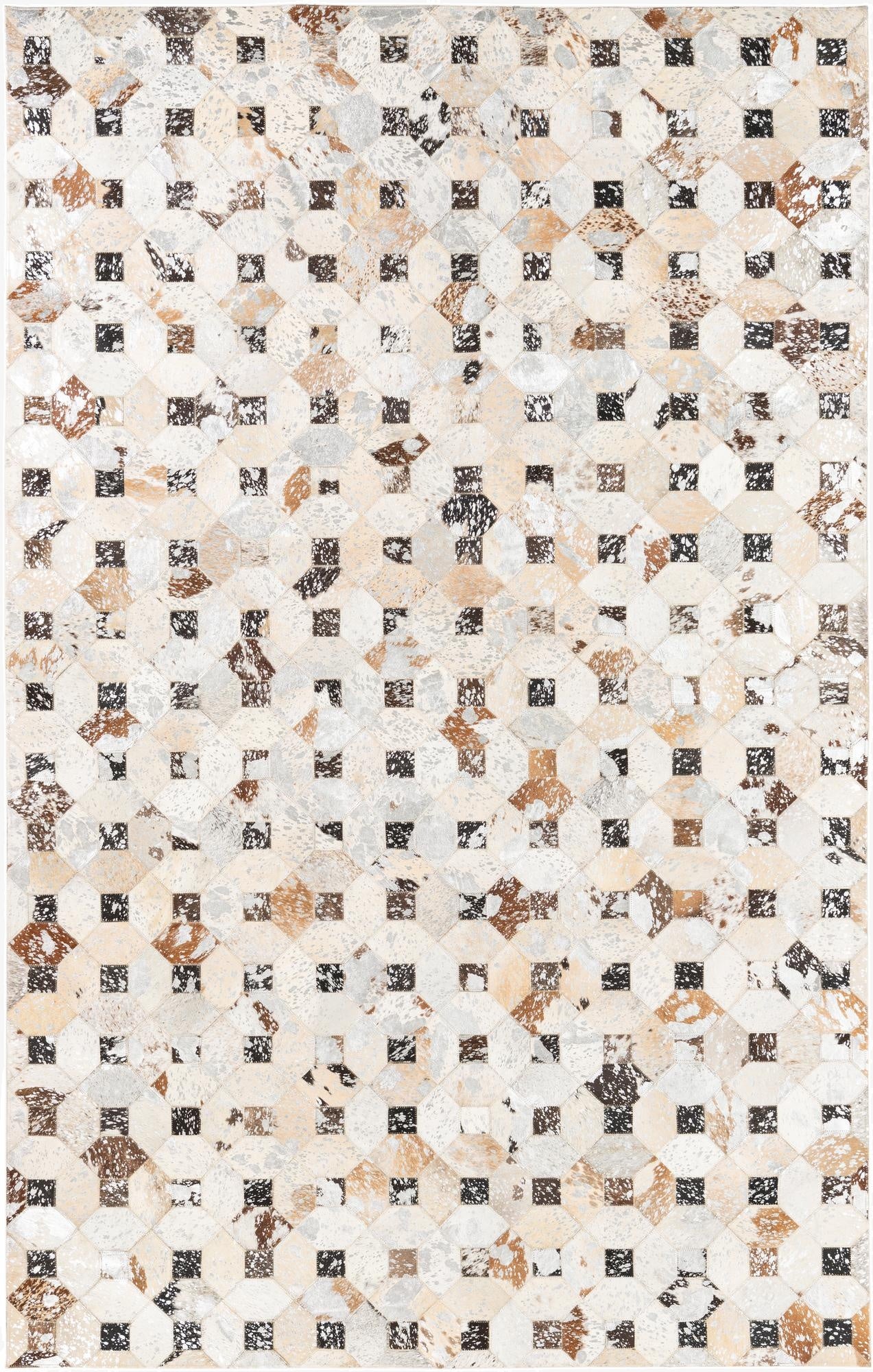 5' x 8' Cowhide Leather Rug
