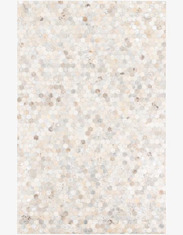 5' 2 x 8' Cowhide Leather Rug