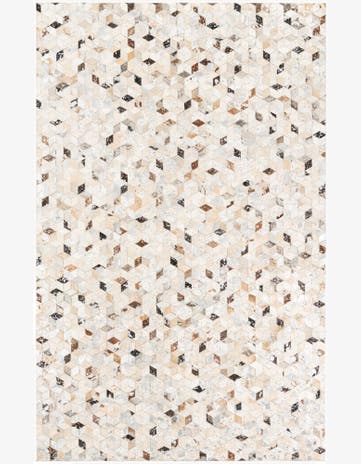 5' x 8' Cowhide Leather Rug