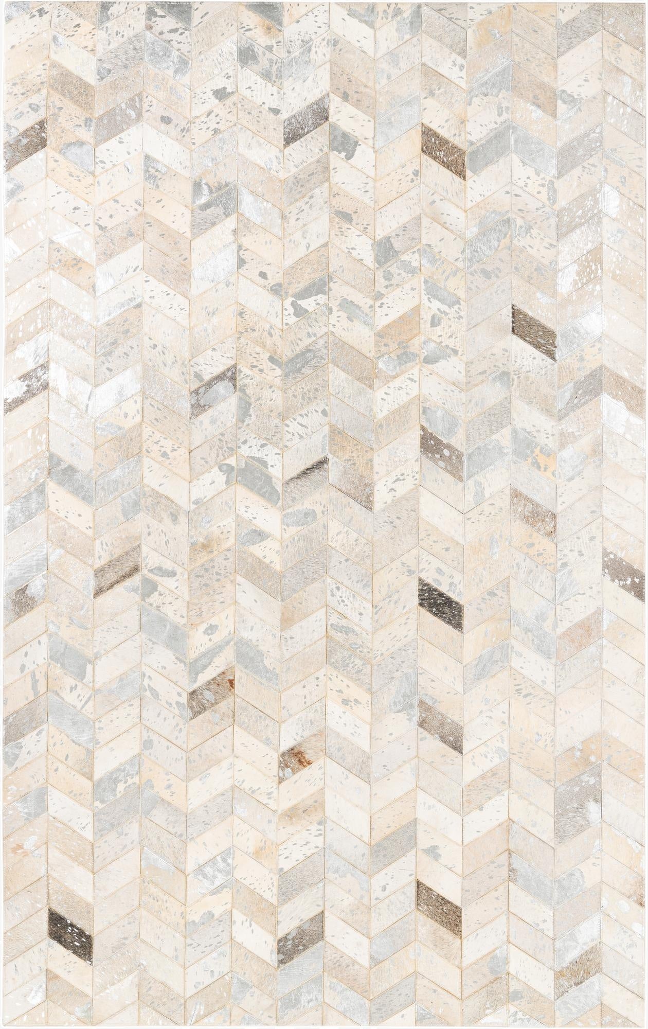 5' x 8' Cowhide Leather Rug