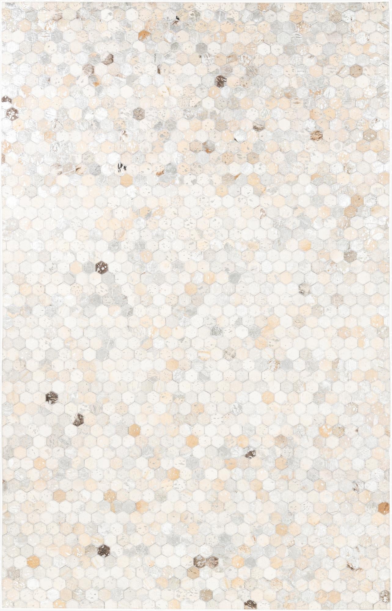 5' x 8' Cowhide Leather Rug