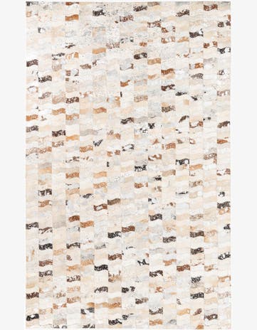 5' x 7' 10 Cowhide Leather Rug