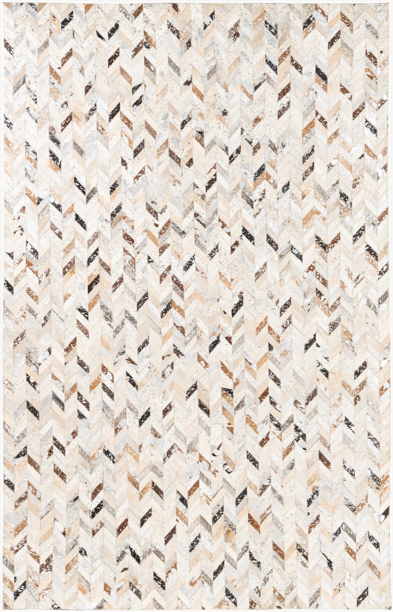 5' x 8' Cowhide Leather Rug