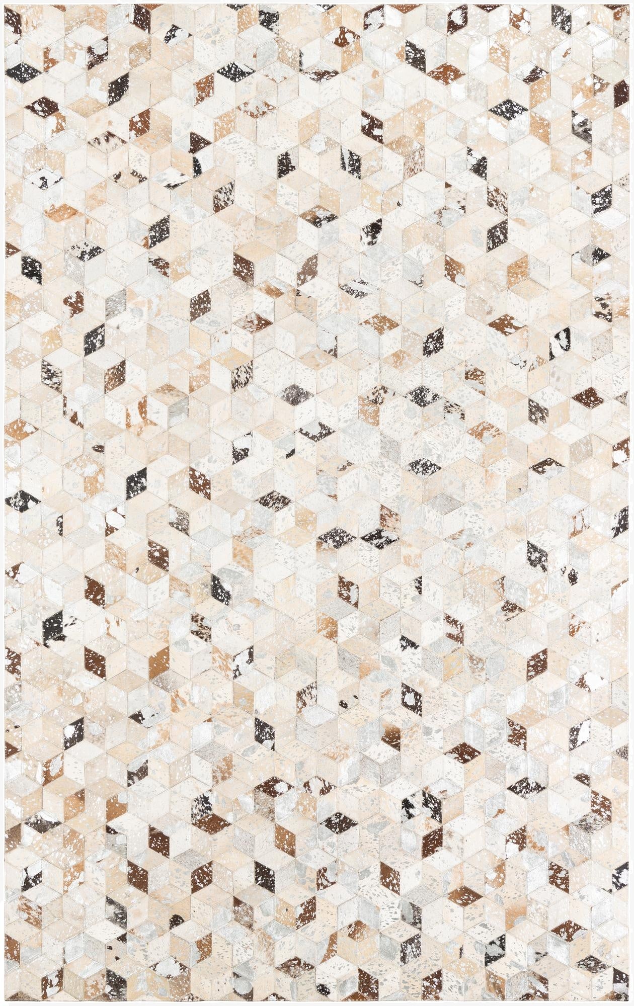 5' x 8' Cowhide Leather Rug