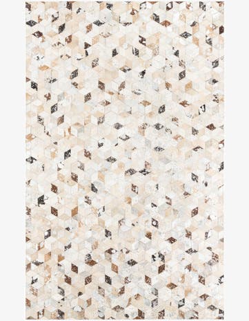 5' x 8' Cowhide Leather Rug