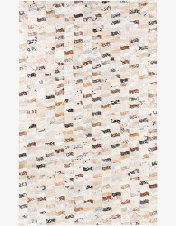 5' x 8' Cowhide Leather Rug