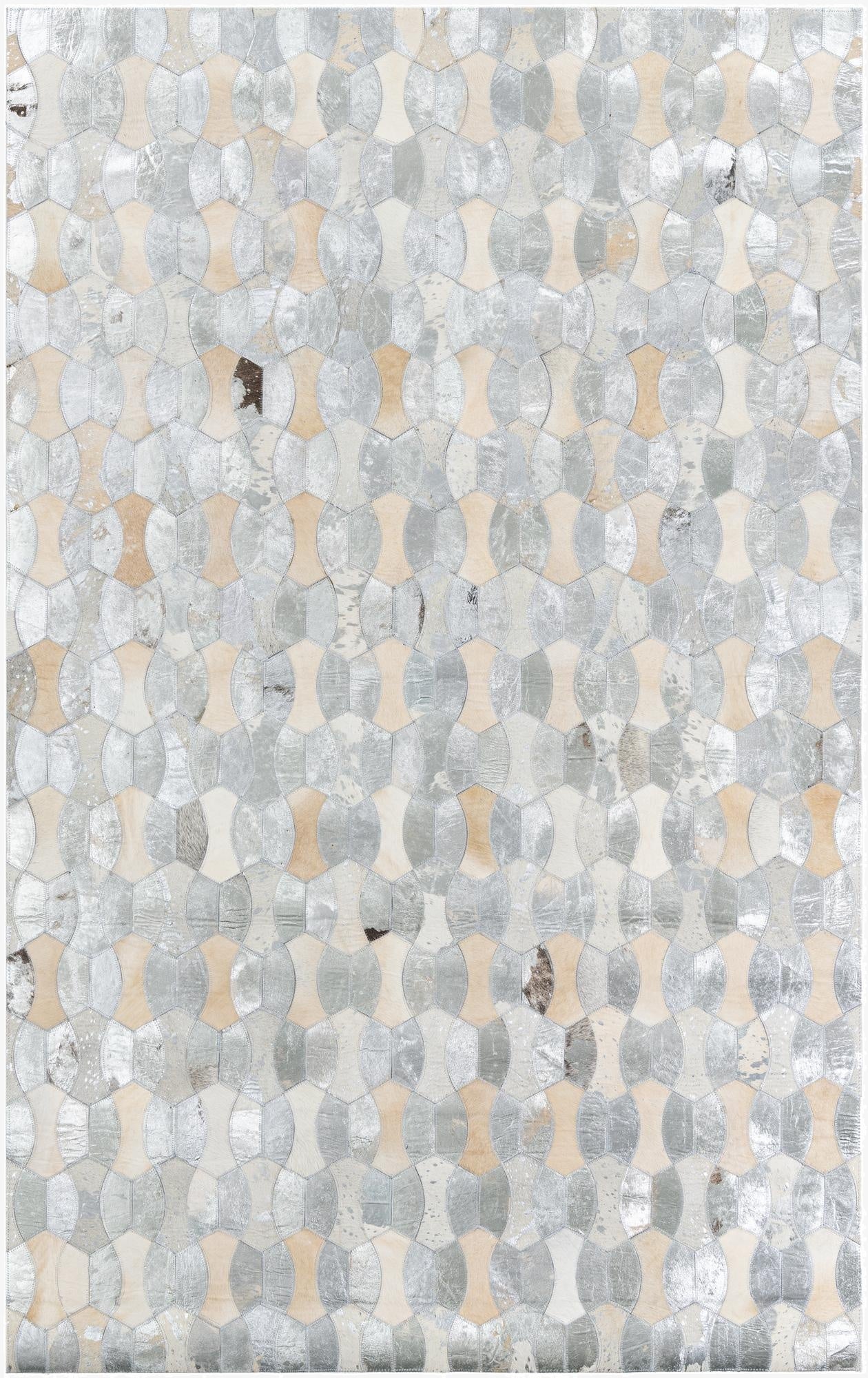 5' x 8' Cowhide Leather Rug