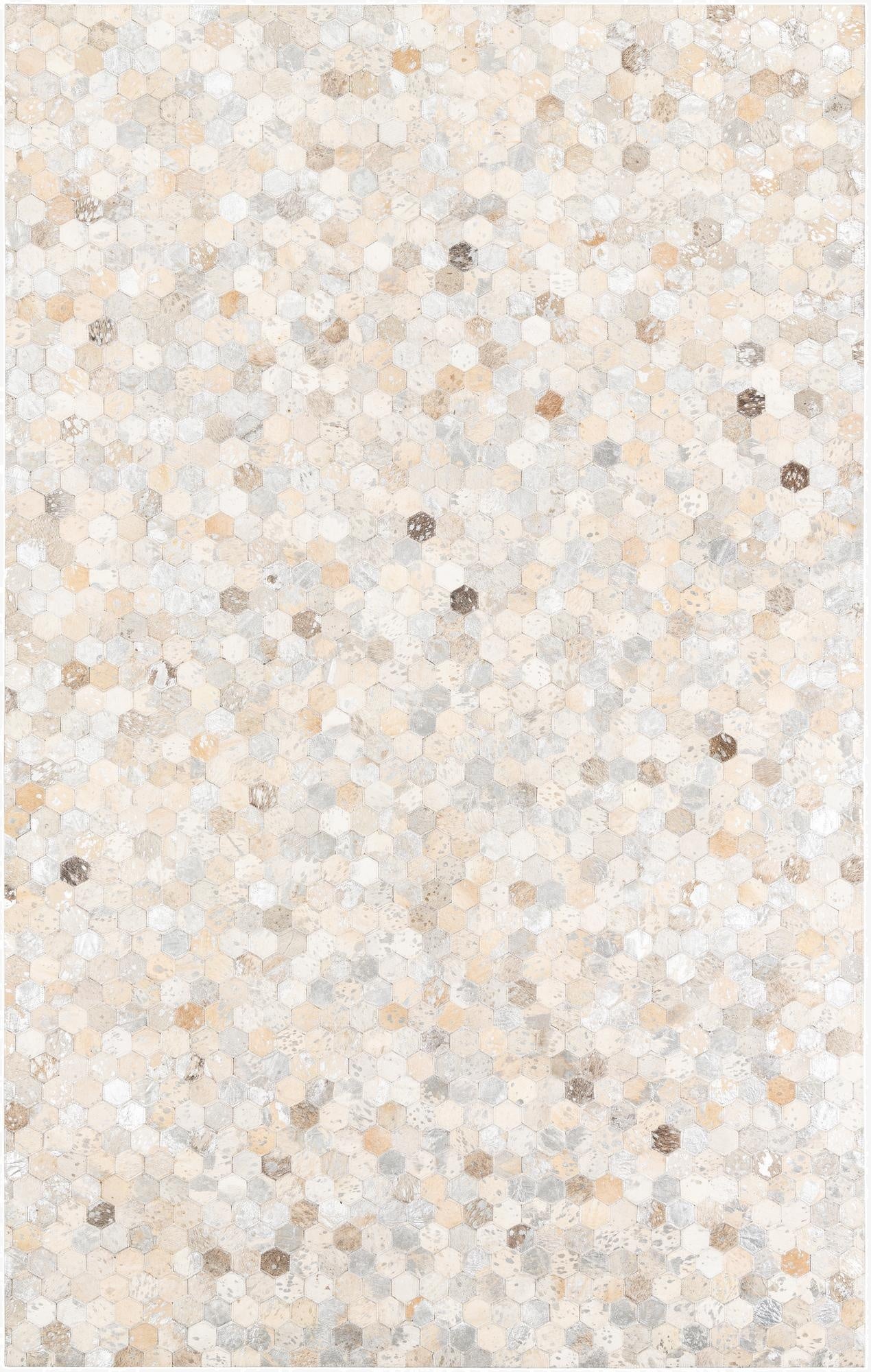 5' x 8' Cowhide Leather Rug