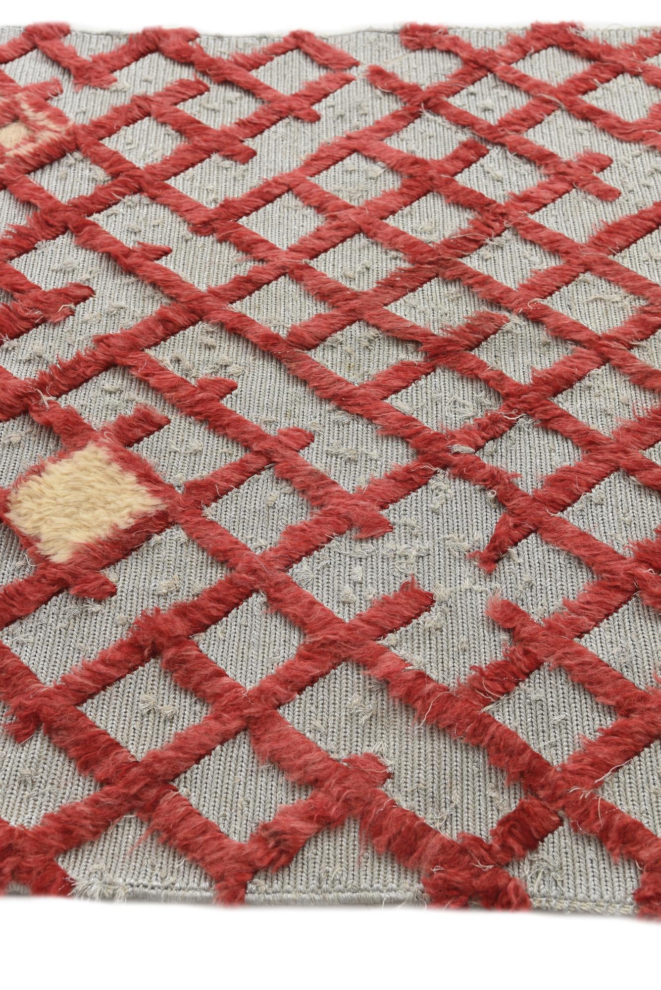 4' x 5' 6 Hand Knotted Moroccan Wool Rug