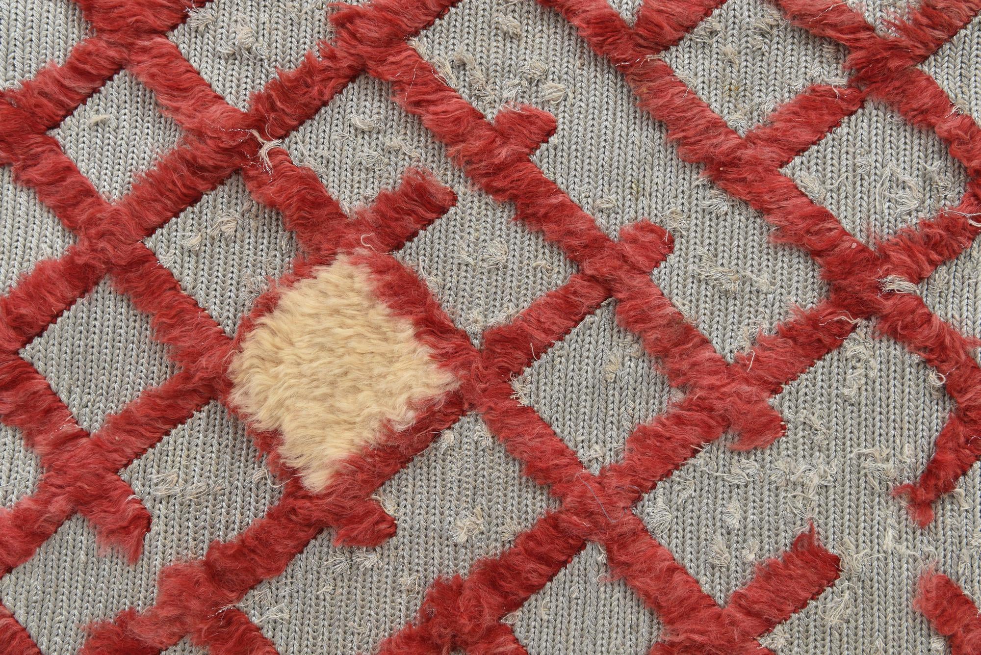 4' x 5' 6 Hand Knotted Moroccan Wool Rug