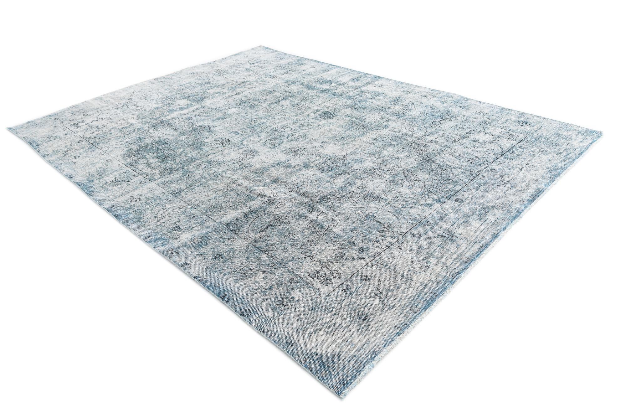 9' 5 x 12' 8 Hand Knotted Ultra Vintage Persian Wool Rug