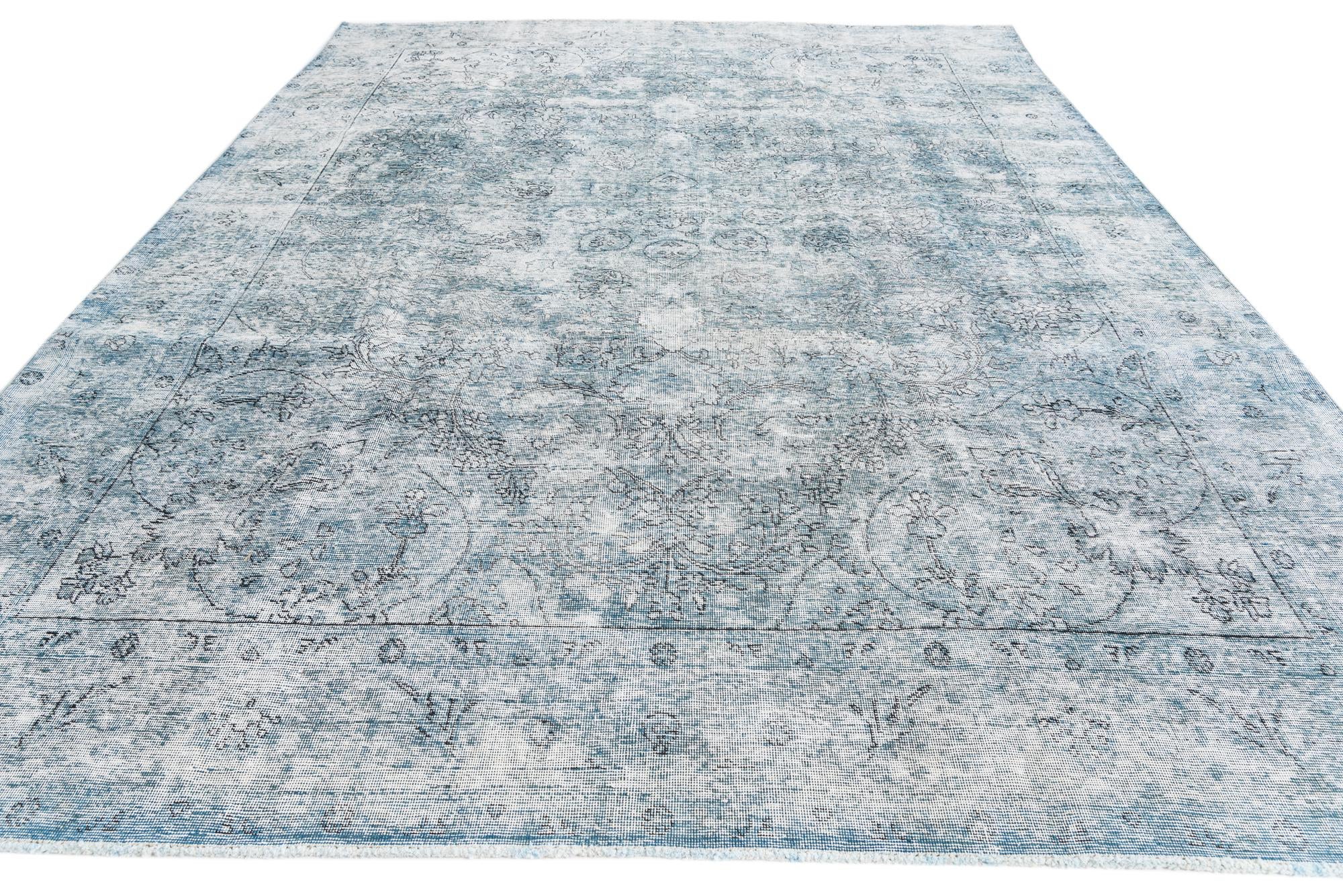 9' 5 x 12' 8 Hand Knotted Ultra Vintage Persian Wool Rug