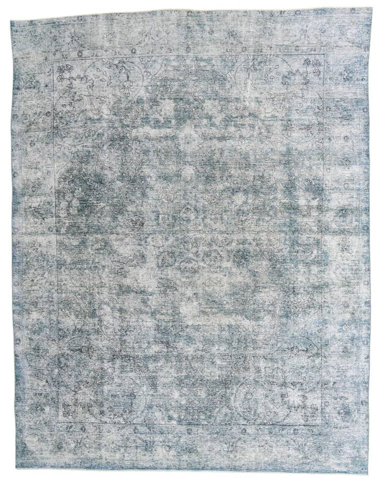 Detail image of 9' 5 x 12' 8 Hand Knotted Ultra Vintage Persian Wool Rug