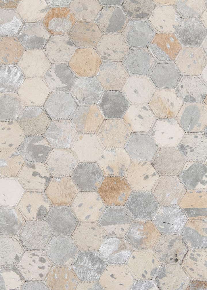 6' x 6' Cowhide Leather Round Rug