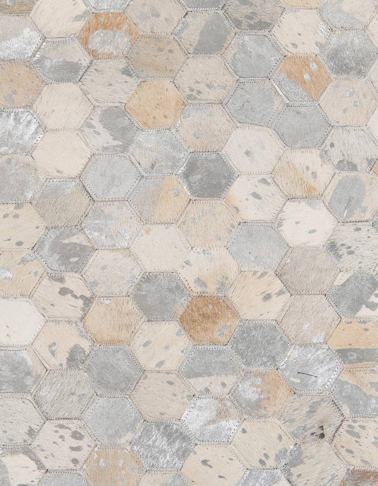 Detail image of 6' x 6' Cowhide Leather Round Rug