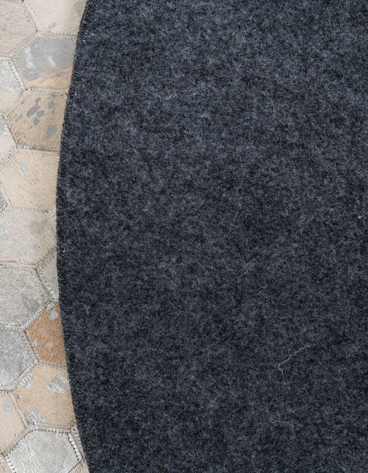 Detail image of 6' x 6' Cowhide Leather Round Rug