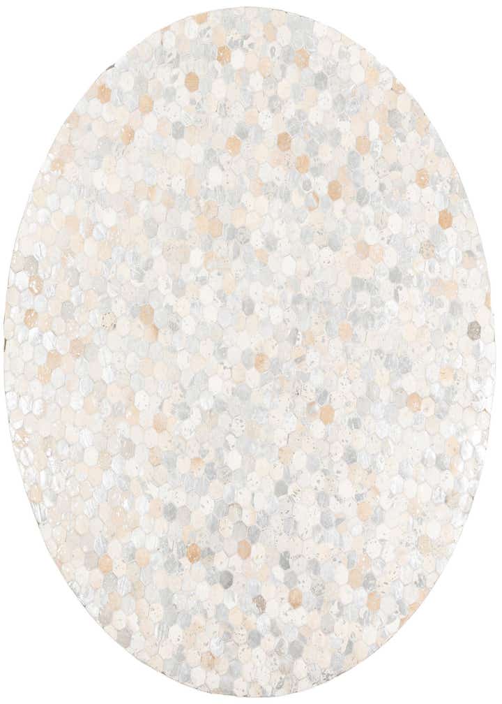 6' x 6' Cowhide Leather Round Rug