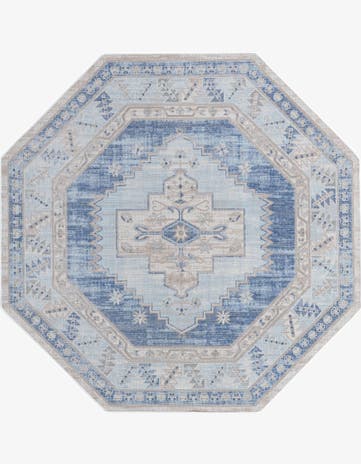 Sky blue Whitney Octagon Rug