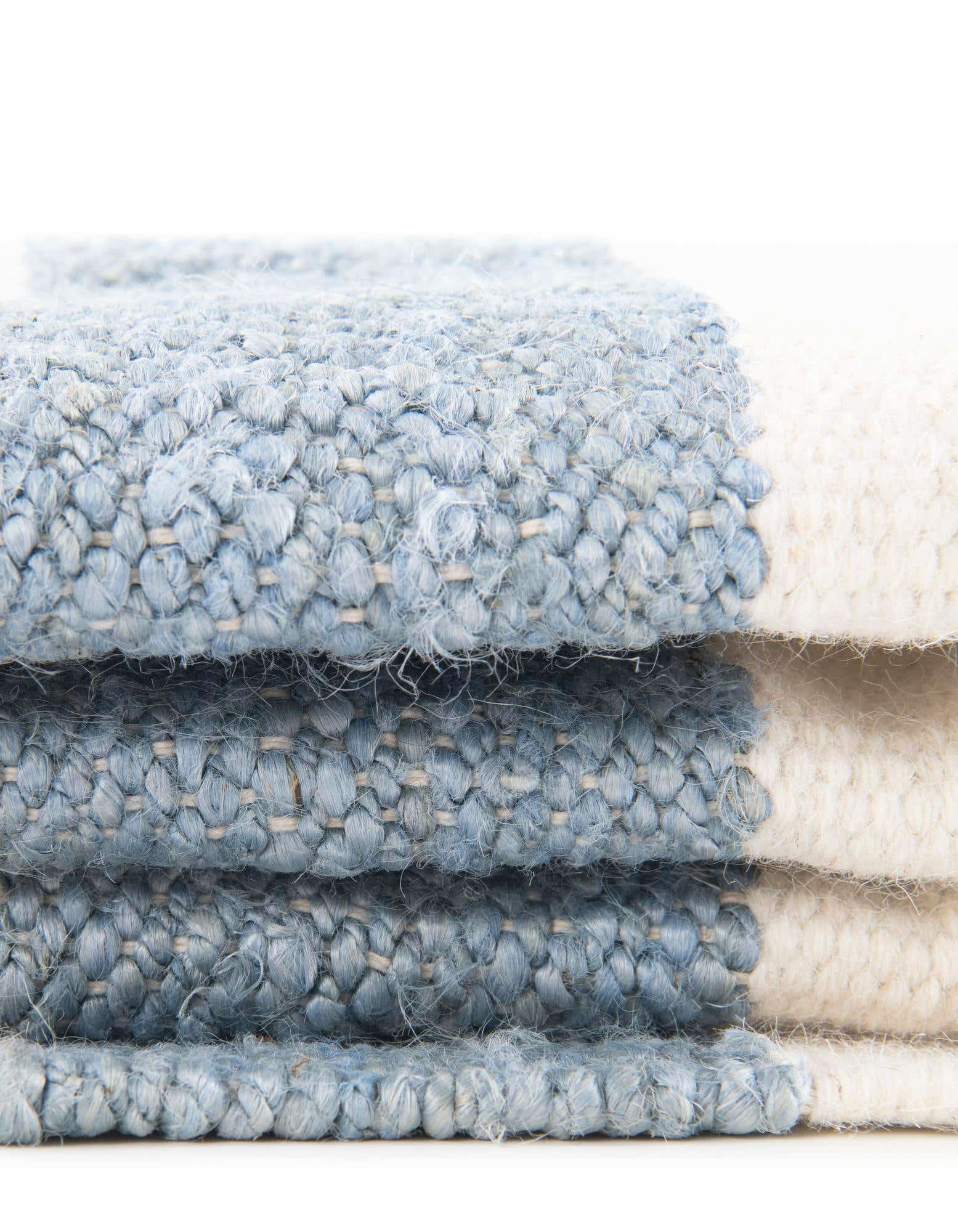 Custom Sky blue Hand Woven Jill Zarin Hamptons Rug