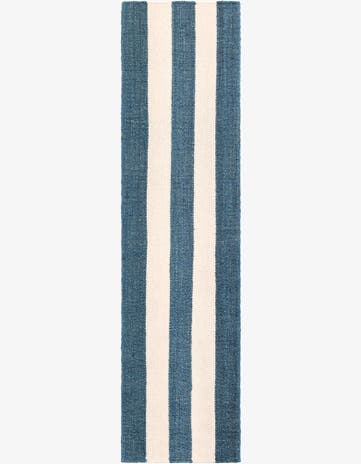 Sky blue Hand Woven Jill Zarin Hamptons Runner Rug