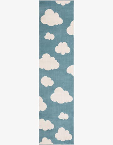 Sky blue Whimsy Kids Runner Rug