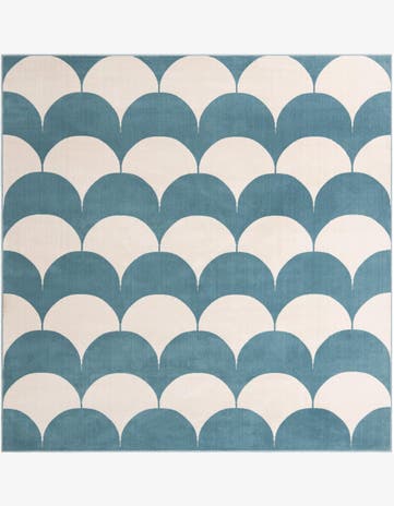 Sky blue Whimsy Kids Square Rug