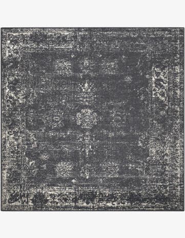 Slate Blue and Ivory Monaco Square Rug