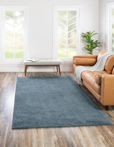  5' x 8' Solid Shag Rug