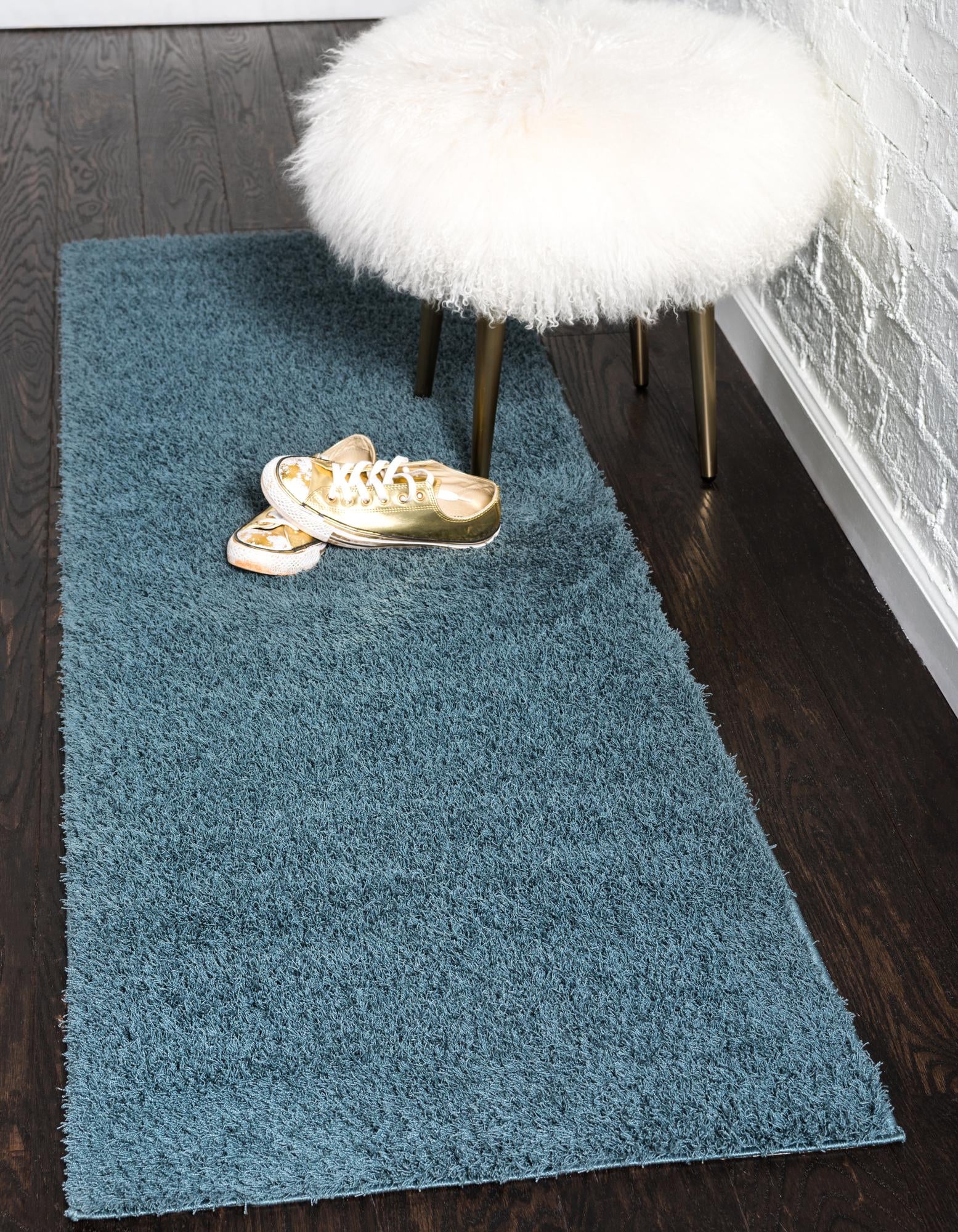2' x 6' 7 Studio Solid Shag Runner Rug