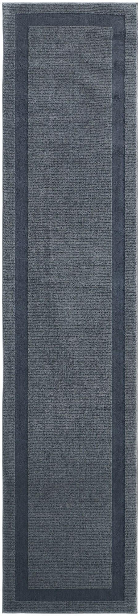 Slate Blue Textura Designer Runner Rug