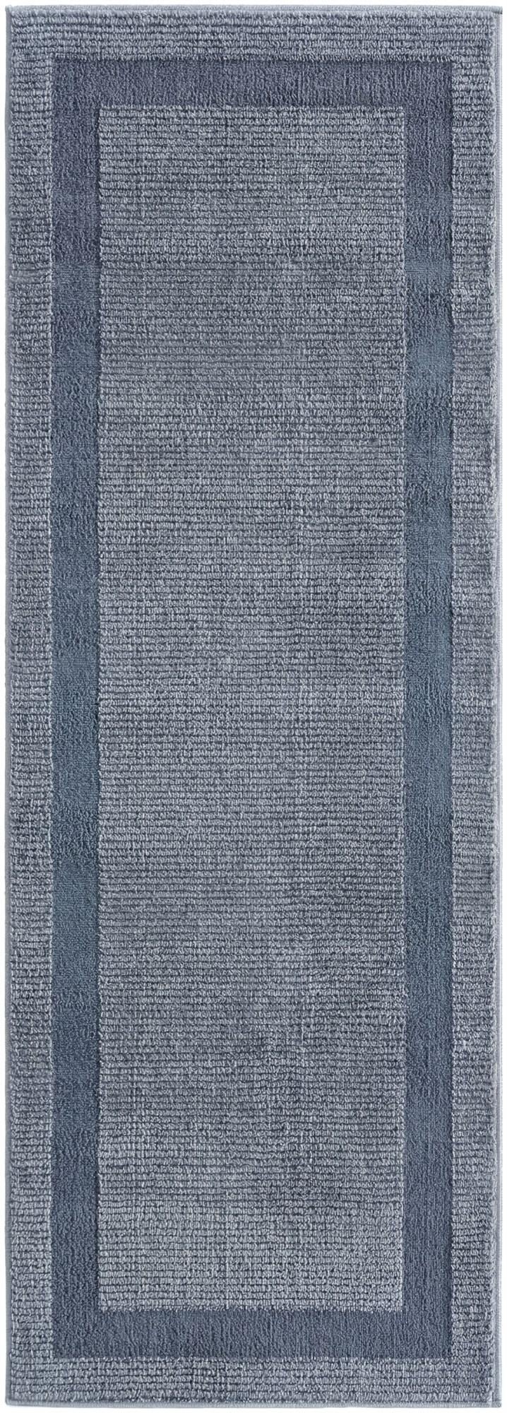 Slate Blue Textura Designer Runner Rug
