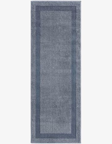 Slate Blue Textura Designer Runner Rug