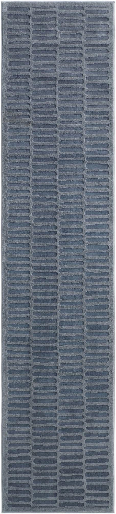 Slate Blue Textura Designer Runner Rug