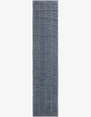 Slate Blue Textura Designer Runner Rug