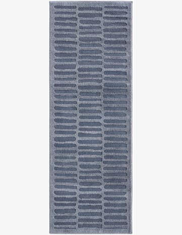 Slate Blue Textura Designer Runner Rug