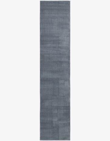 Slate Blue Textura Designer Runner Rug