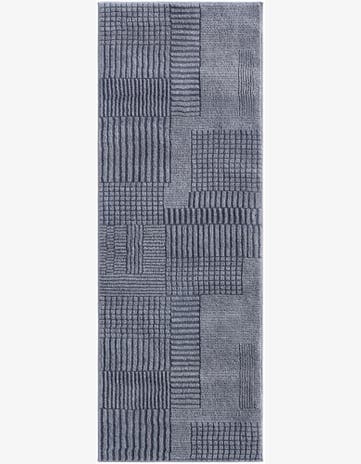 Slate Blue Textura Designer Runner Rug