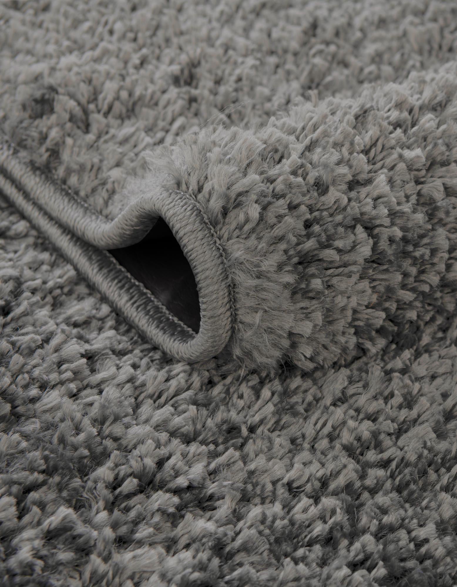 5' x 5' Soft Solid Shag Round Rug