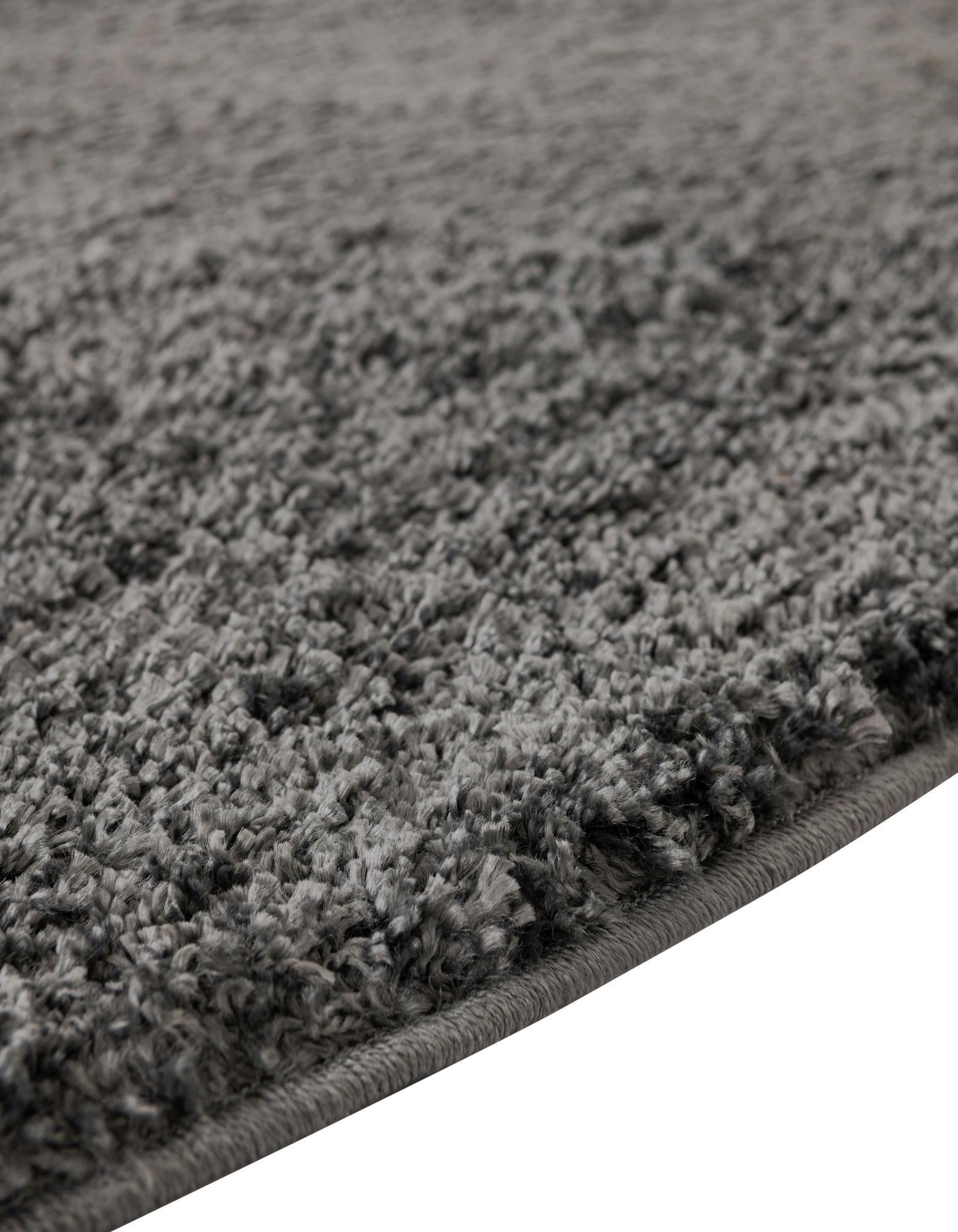 5' x 5' Soft Solid Shag Round Rug