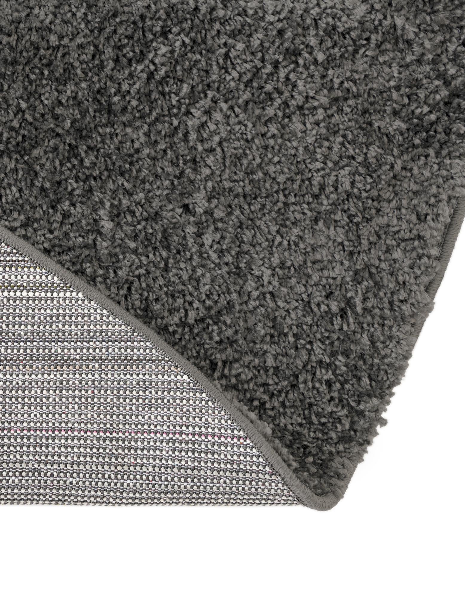 5' x 5' Soft Solid Shag Round Rug