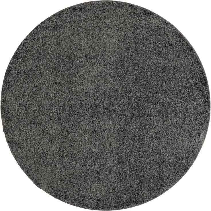 Detail image of 6' x 6' Soft Solid Shag Round Rug