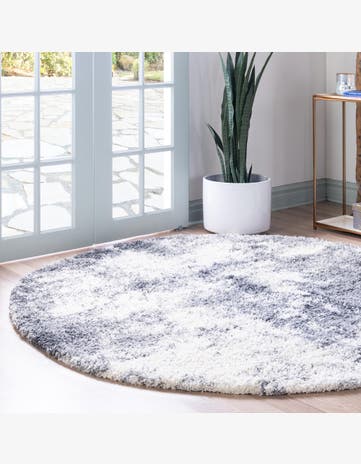 6' x 6' Soft Touch Shag Round Rug