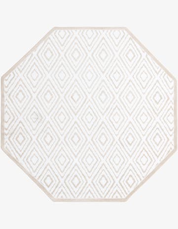 Snow White Hermitage Octagon Rug