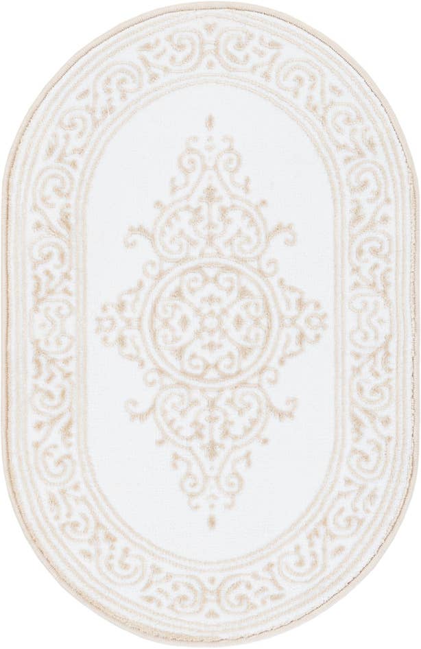 Detailfoto van 60cm x 90cm Hermitage Ovaal Vloerkleed