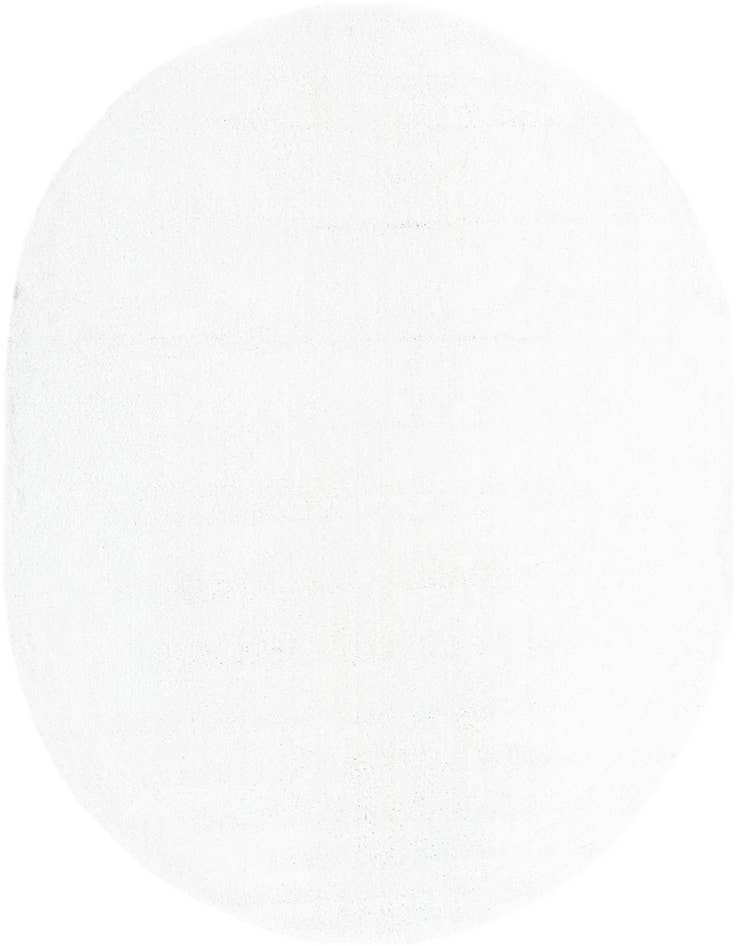Detail image of 8' x 10' Solid Frieze Oval Rug